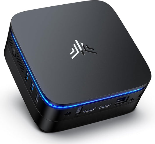 KAMRUI AK1PLUS Mini Desktop Computers, 16GB RAM 512GB ROM Mini PC with 12th Gen Alder Lake N100(up to 3.4GHz), Micro Computer Support 4K UHD/WiFi 6/LAN/BT 5.2 for School Office Home