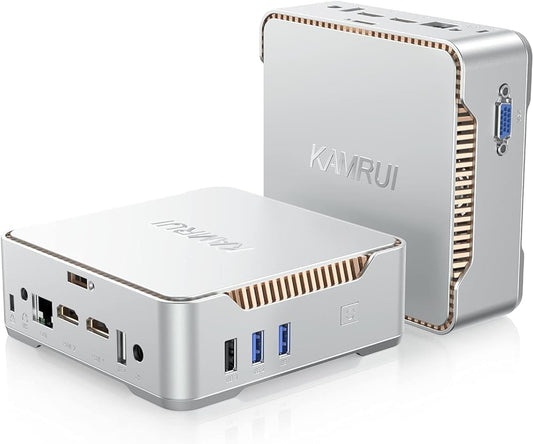 KAMRUI GK3 Plus Mini PC with Windows 11, 8GB RAM 256GB M.2 SSD,12th Alder Lake N97 (up to 3.6GHz) Micro PC, 2.5''SSD, Gigabit Ethernet, 4K UHD, WiFi 5, BT4.2, VESA/Home/Business Mini Desktop Computer