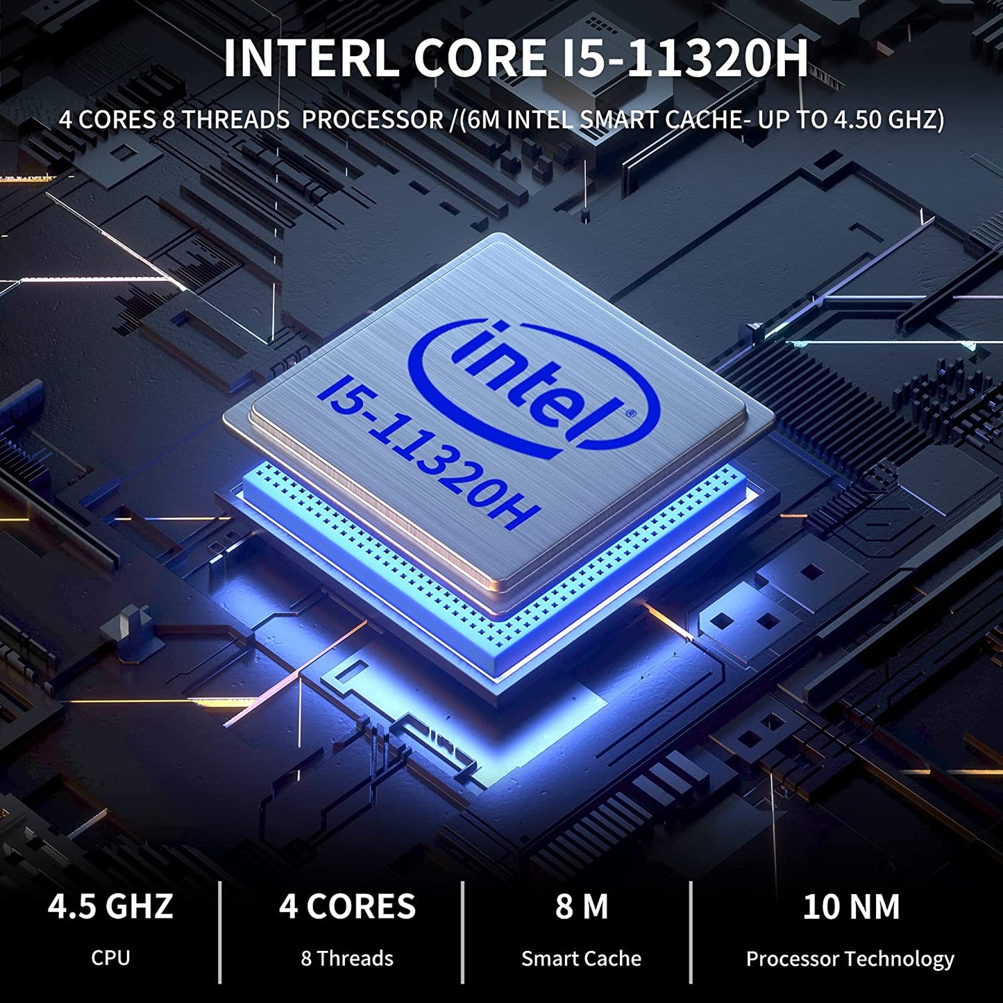 Mini PC,Intel i5-11320H(Up to 4.5 GHz), Mini Desktop Computer Windows 11 Pro,4C/8T,16GB DDR, 512GB M.2 SATA SSD (Up to 2TB), 4K UHD,Triple Display Output, WiFi 2.4G+5G,BT4.20