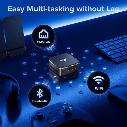 KAMRUI Essenx E1 Mini PC Alder Lake N97(up to 3.60 GHz), 16GB DDR4 512GB M.2 SSD Mini Desktop Computer, Mini Computers, 4K, WiFi 2.4G/5G, BT4.2, Small PC Desktop Business Home Office Family-NAS