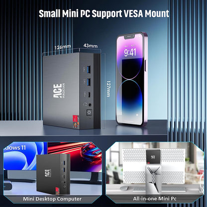 ACE Magician Mini Gaming PC with 16GB RAM + 500GB SSD and AMD