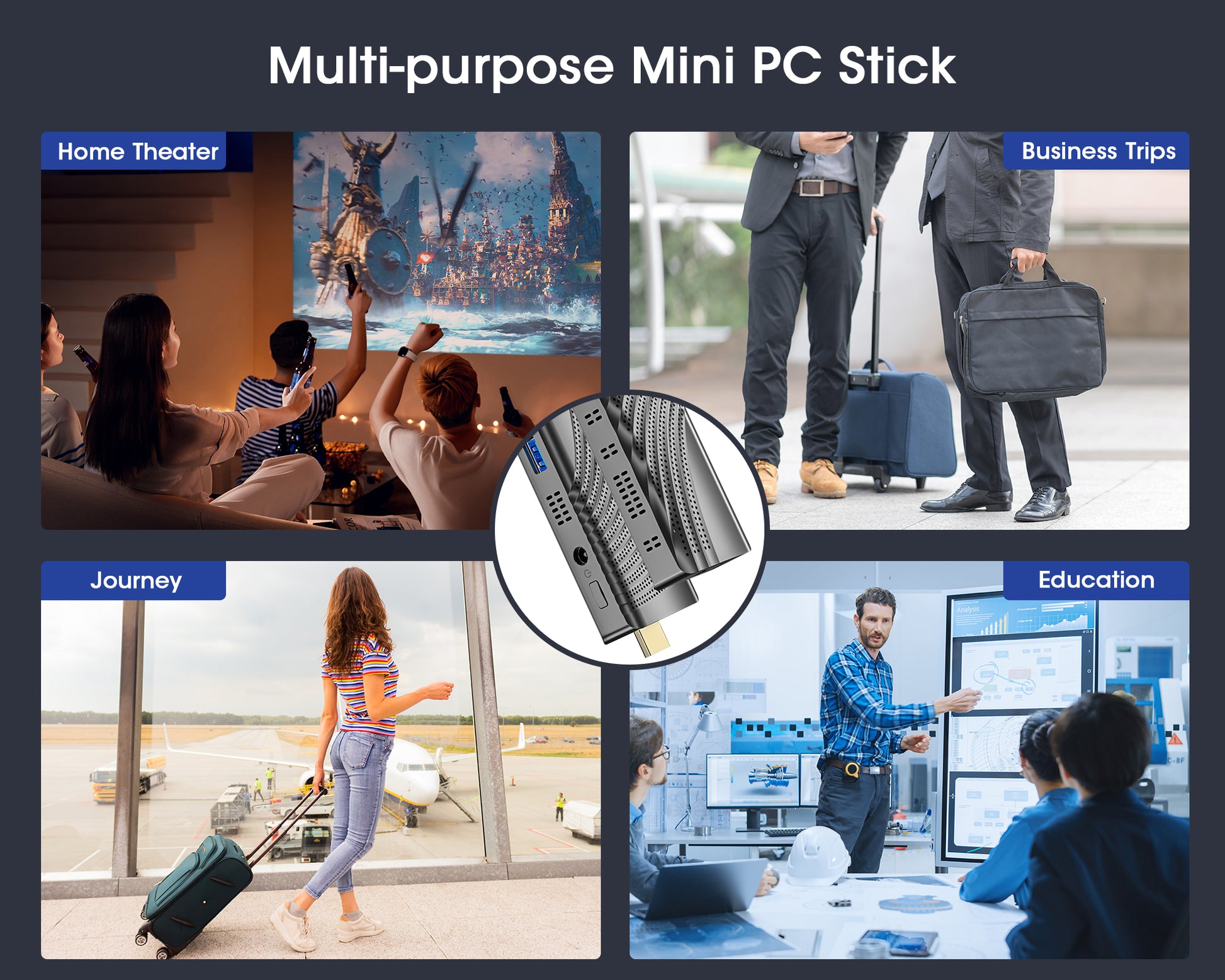 WIndows 11 Pro Mini PC 4K 8GB/128GB Quad-Core HDMI Stick – Trade Show House