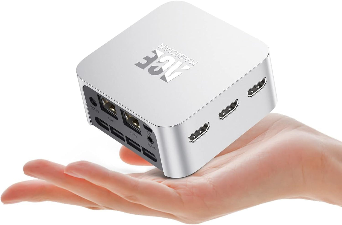 ACEMAGICIAN Mini PC Windows 11 Pro, 12th N100 12GB LPDDR5 256GB M.2 SSD Mini Desktop Computers, Micro Pc with 3 HDMI Support 4K UHD, Dual Gigabit Ethernet, 2.4G/5G WiFi/BT4.2