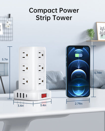 ZYC06 Power Strip Surge Protector $19.99 After 05CB7AEV At Amazon prime day!