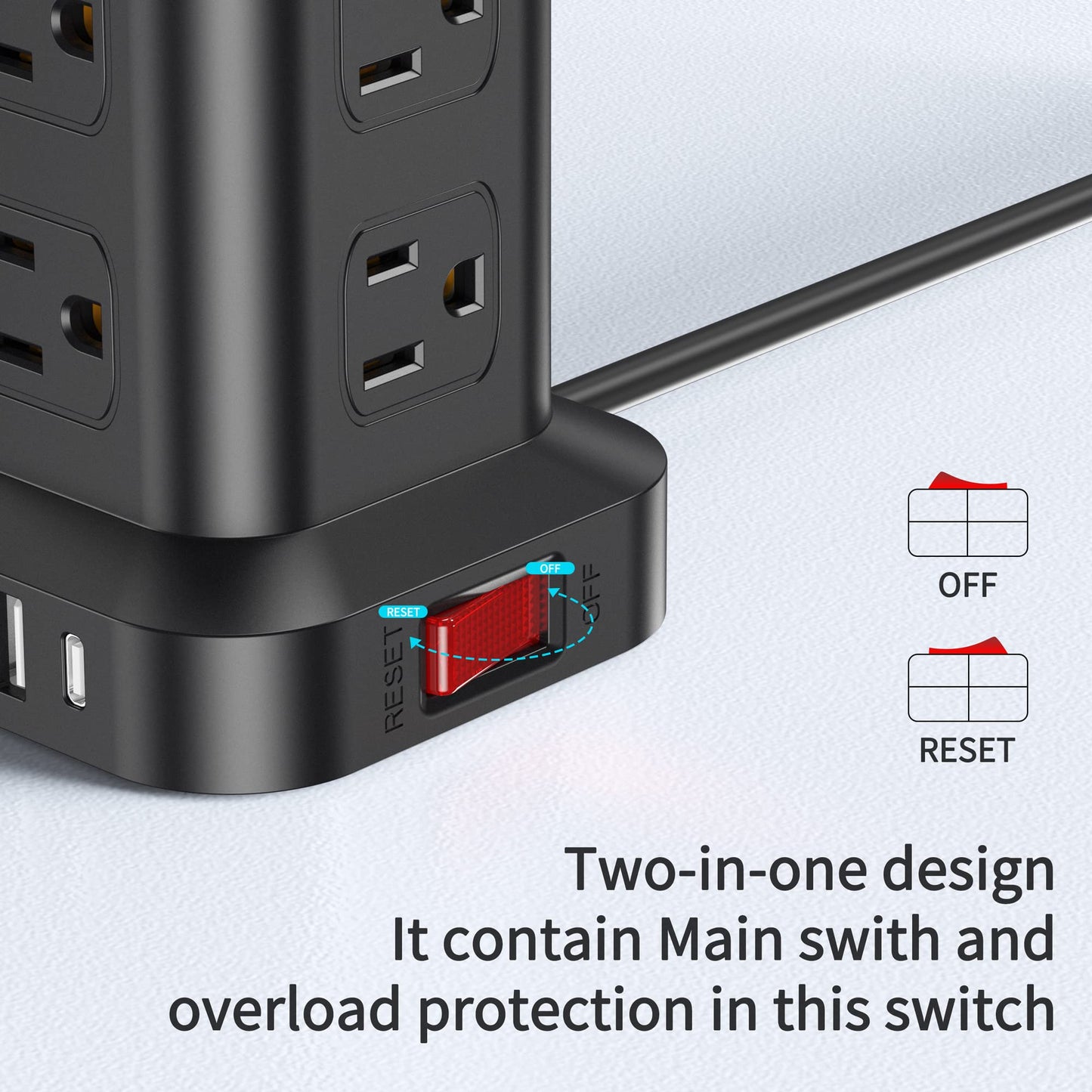 Extension Cord with Multiple Outlets