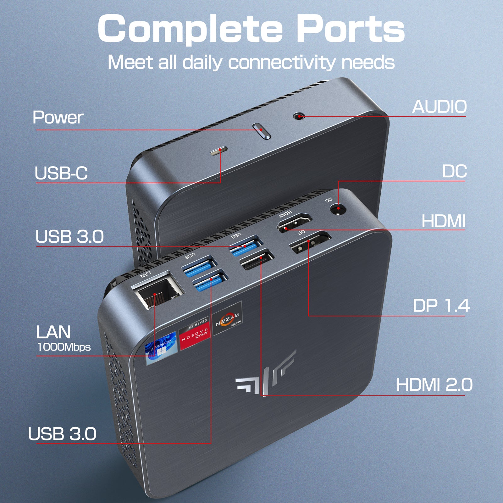 KAMRUI Mini PC,AMD Ryzen 5 3500U Windows 11 Pro Small Desktop Computer