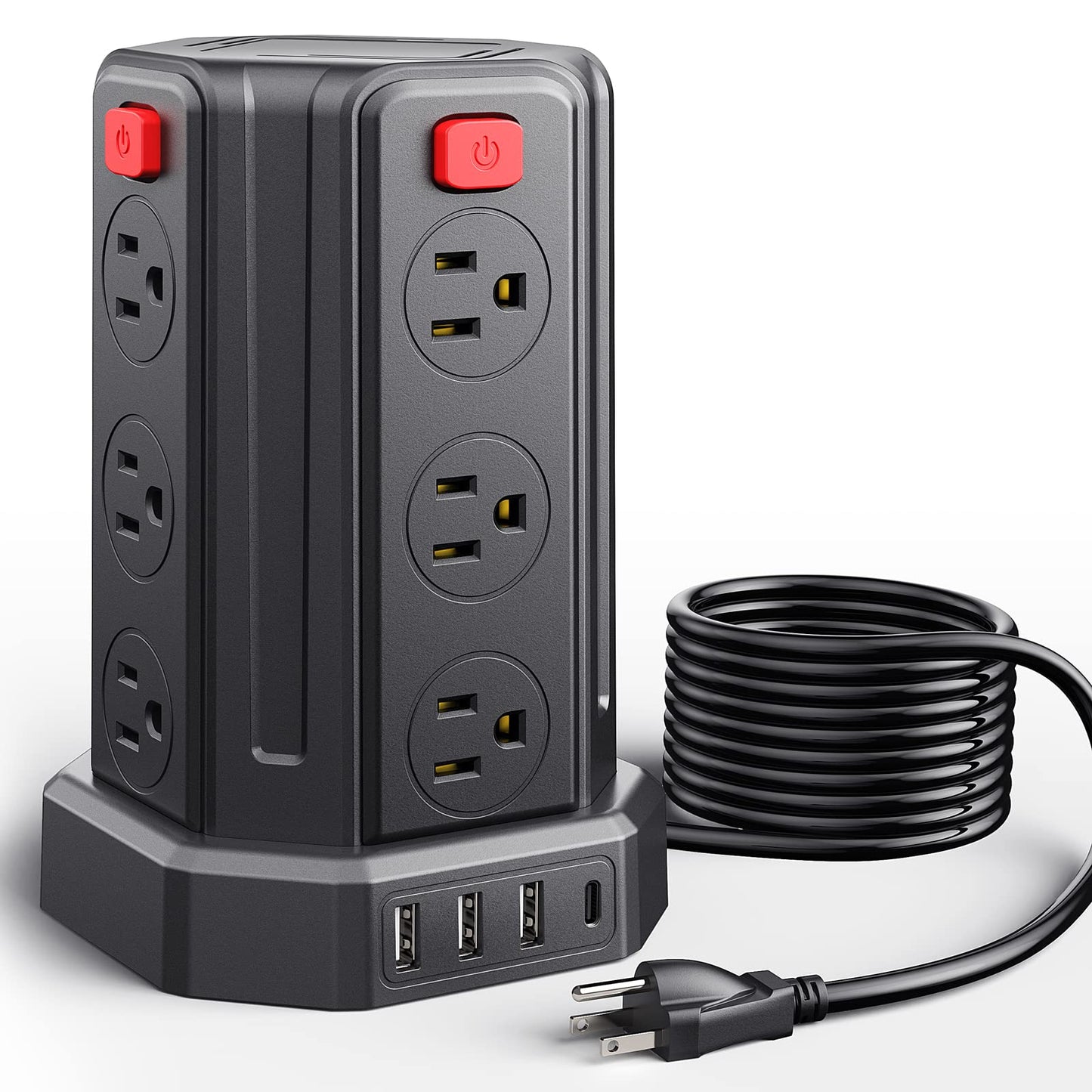 Power Strip Surge Protector Tower